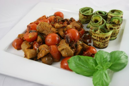 Seitan estivo con zucchine alla griglia