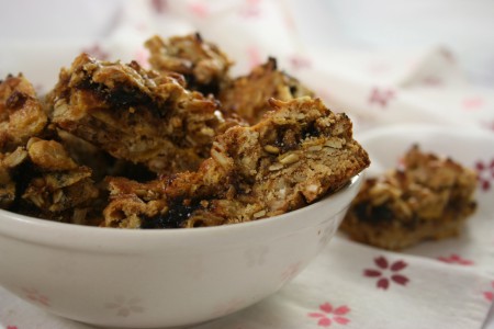 Biscotti ai cereali e composta di prugne